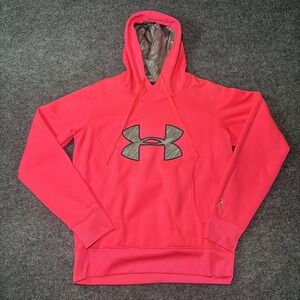 Under Armour ColdGear Storm Hoodie Womens M Medium Pink Breast Cancer Awareness